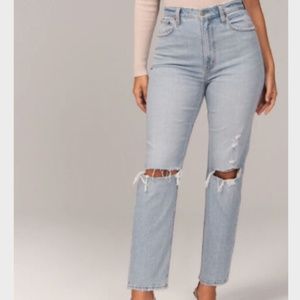 Abercrombie & Fitch Ankle Straight Ultra High Rise Jeans